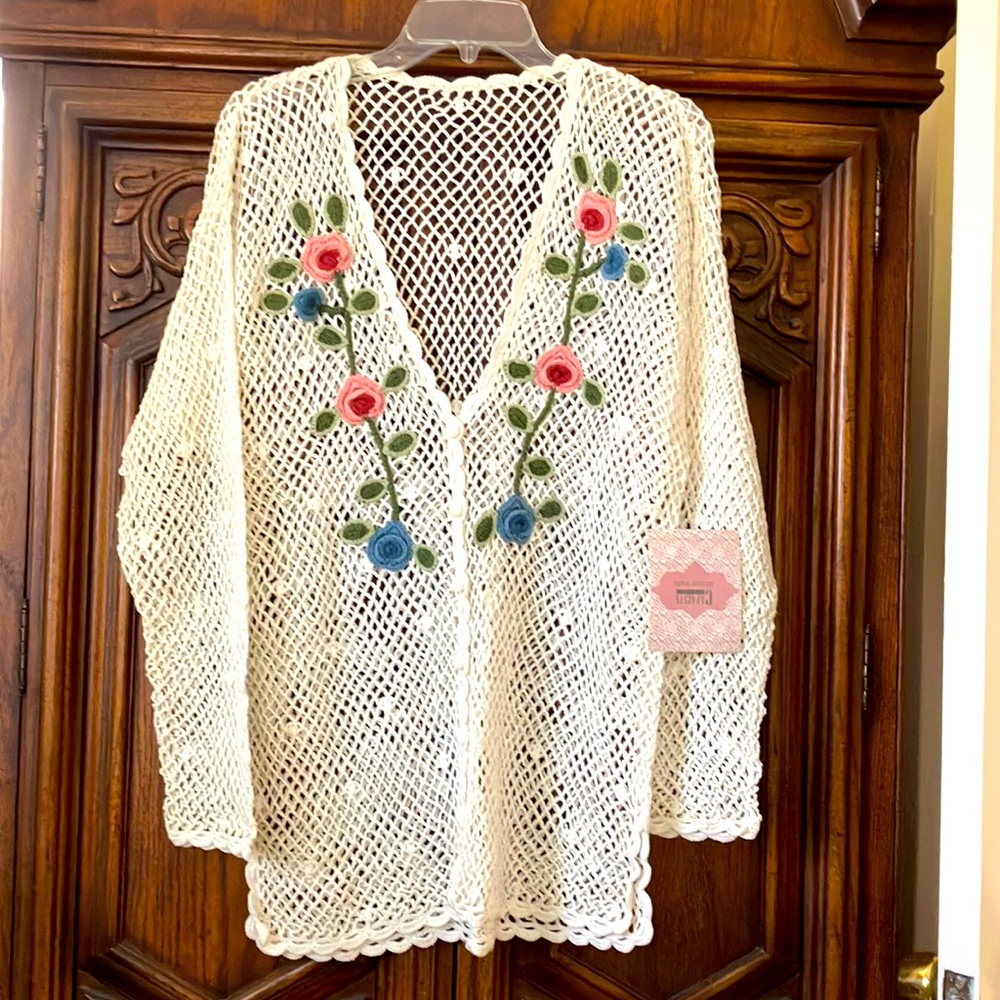 NWOT Capacity Hand Crochet Sweaters